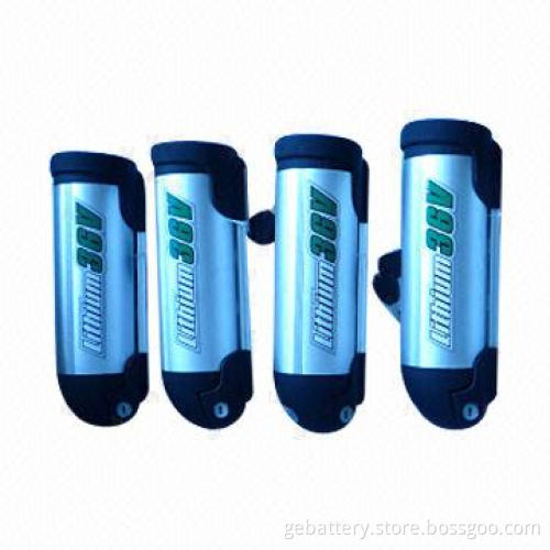 36V 8Ah Bottle E-bike Lithium Battery, Sized 99 x 430mm